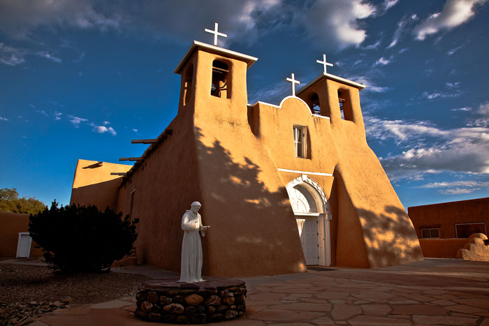 Adobe Church at Evening Ranchos de Taos New Mexico