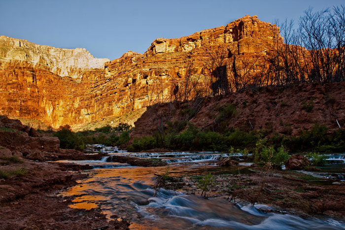 a photo of Havasu Creek in the Morning Havasupai Reservation Arizona